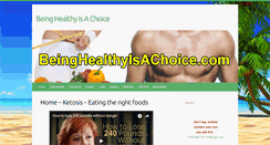 Desktop Screenshot of beinghealthyisachoice.com