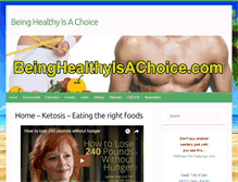 Tablet Screenshot of beinghealthyisachoice.com